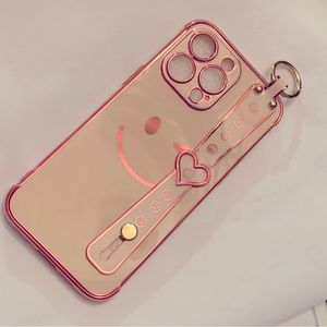 💥2/$10 Compatible with iPhone 14 Pro Max 5g Case with Heart Wrist Hand Strap
